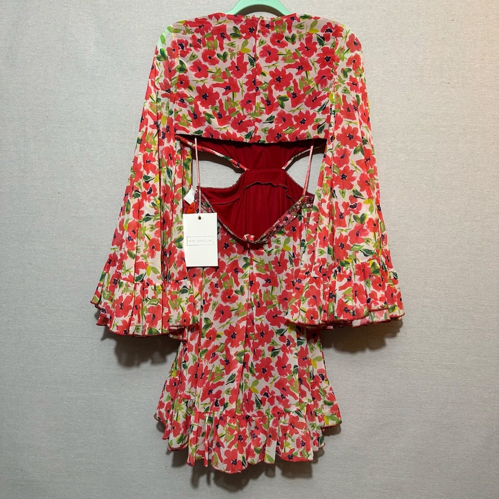 Mac Duggal Floral Pink Mini Dress - Picture 5 of 8